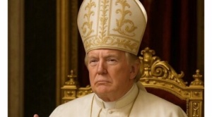 Trump aparece como Papa en una imagen viral antes del cónclave vaticano 1