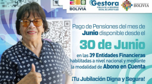 La Gestora inicia este lunes el pago de rentas a más de 264 mil jubilados