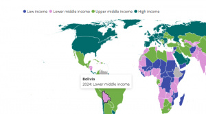 Informe de BM ubica a Bolivia como  el único país de la región con ingresos mediano bajo