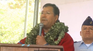 Arce pide al pueblo defender los recursos naturales de intereses nacionales y extranjeros en las elecciones 