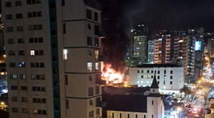 Reportan incendio de magnitud en la zona de Sopocachi de La Paz