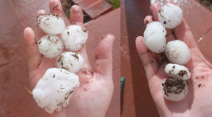 Granizos del tamaño de huevos sorprenden a Tarija y causa alarma entre los vecinos