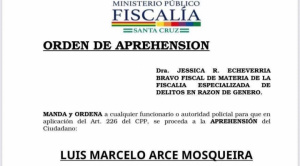 Ordenan la aprehensión de Luis Marcelo Arce Mosqueira tras denuncia por violencia familiar