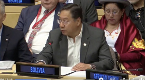 En la ONU, Arce dice que el desarrollo de los países sin litoral es “responsabilidad compartida de la comunidad internacional”