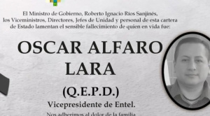 Reportan la muerte del vicepresidente de Entel, Juan Óscar Alfaro Lara, Fiscalía investiga el caso