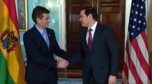 Rodrigo Paz se reúne con el secretario de  Estado de EEUU en Washington