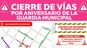 Por aniversario de la Guardia Municipal, Alcaldía cierra tramo de la calle Mercado hasta el mediodía