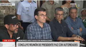 Paz anuncia traslado de comunidades cruceñas en riesgo por posibles inundaciones