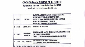 Choferes alistan 43 puntos de bloqueo en la ciudad de La Paz desde las 5:00 de este viernes